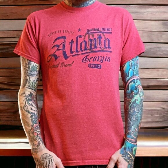 Gildan Other - Atlanta Georgia tourist t shirt men’s M red